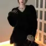 v领套头宽松秋冬针织衫