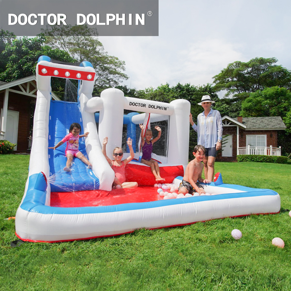 Camera de salto inflable para niños Castillo inflable para niños Castillo de chorro de agua para el hogar Castillo de chorro de agua al aire libre para niños Toboganes inflables