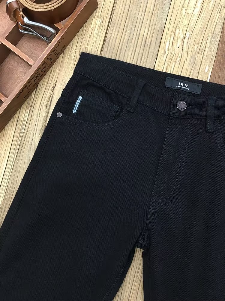 Men's Slim Fit Black Jeans – Stretch Denim, Straight Leg & Business Casual (28-36, Classic Wash)_mkmklike.com