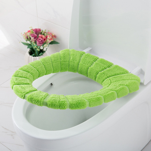 O-type knitted toilet mat household washable toilet seat cushion thickened warm toilet seat cushion pumpkin-shaped toilet