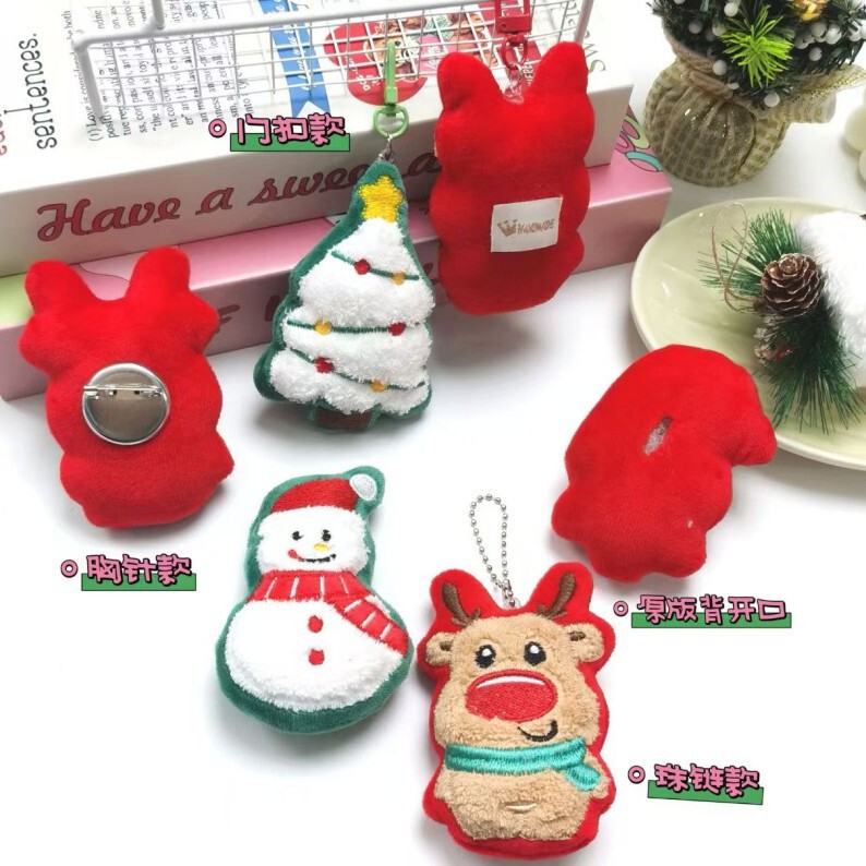ぬいぐるみクリスマスブローチかわいいクリスマスアクセサリー人形人形バッグペンダントサンタクロースドレスアクセサリー|undefined