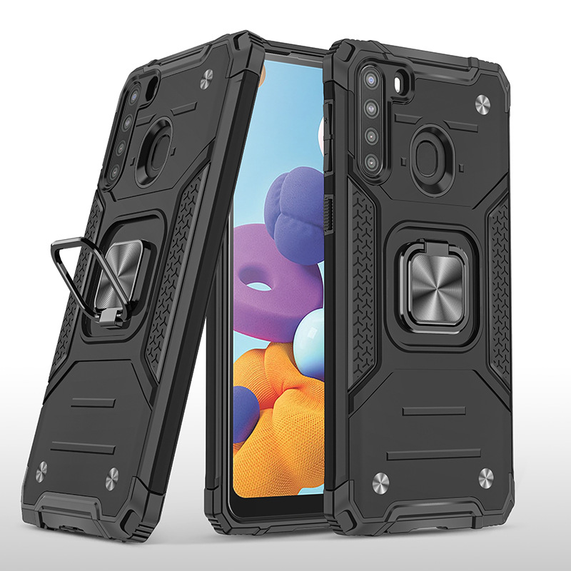 Kemeng Armor Is Suitable for Samsung A21 Mobile Phone Case, Sergeant Anti-Fall Ring Car Mobile Phone Case, Factory New Model