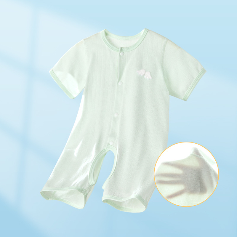 Baby summer overcoat recién nacido delgado ropa de mangas cortas para niños niñas y niños pequeños pijamas abiertos ropa de verano bebé