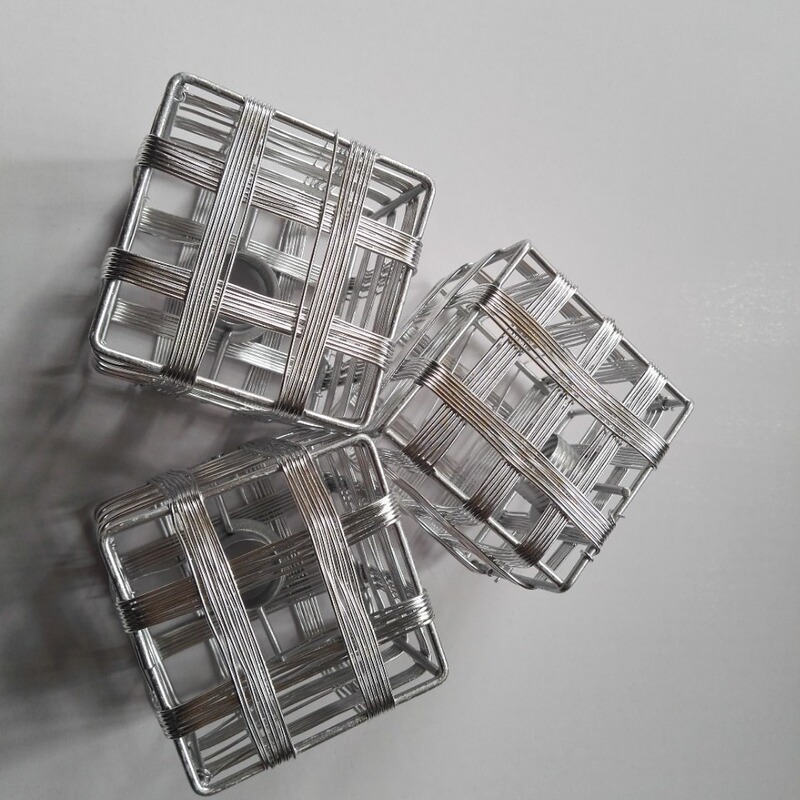 Aluminum wire aluminum hand-woven lampshade electroplated Rubik's cube silver G9 engineering metal small lampshade wholesale aluminum new style Aluminum wire aluminum hand-woven lampshade electroplated Rubik's cube silver G9 engineering metal small lampshade wholesale aluminum new style