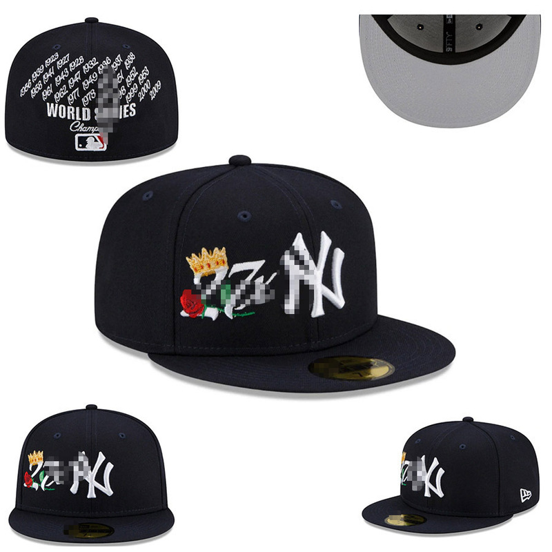 外国貿易の新しいクローズドキャップ男性と女性のヒップホップ刺繍サイズキャップ MLB 野球帽屋外日焼け止め防風帽子|undefined