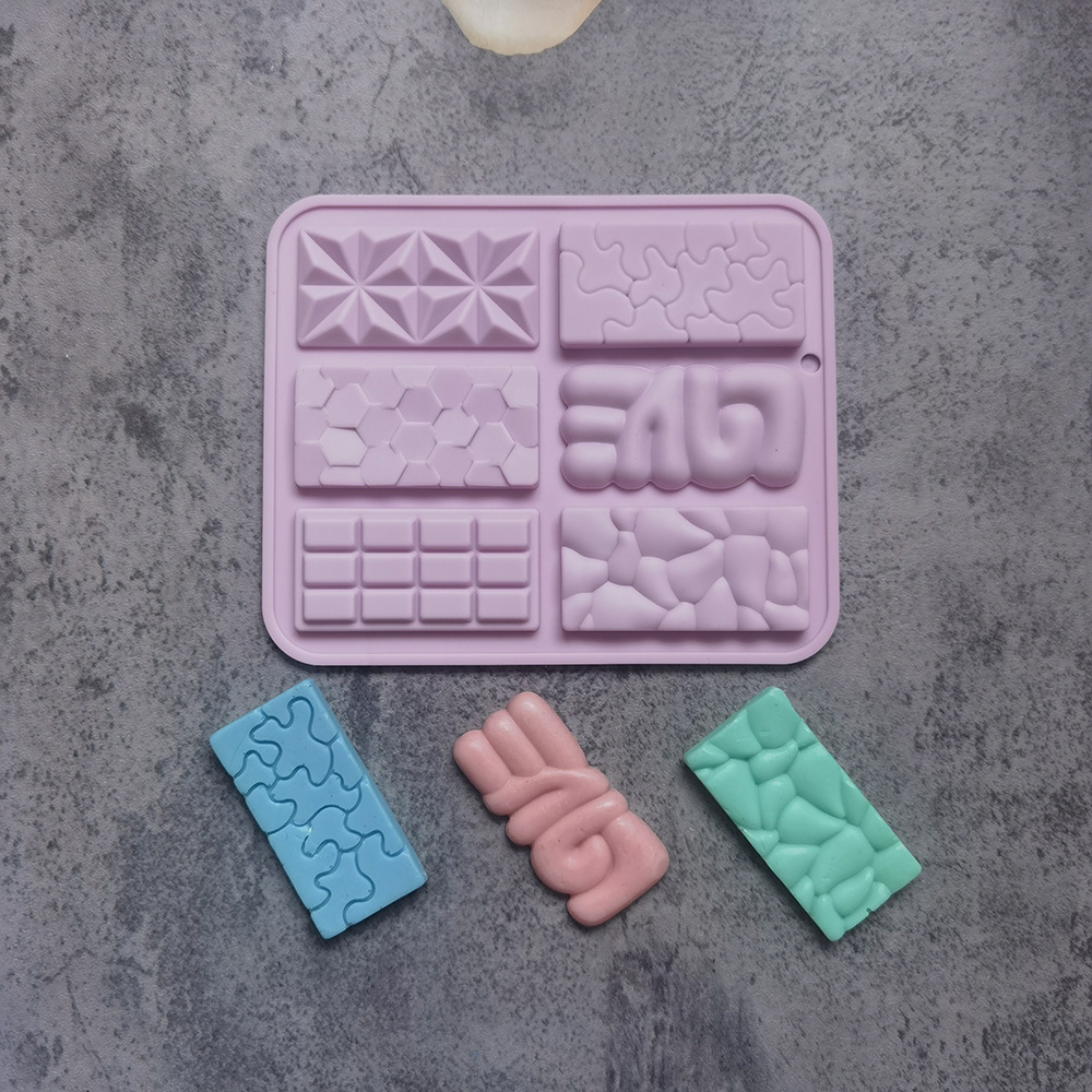 6连六边形水晶巧克力小282冰格硅胶模具蛋糕糖果布丁烘焙模具北蓝