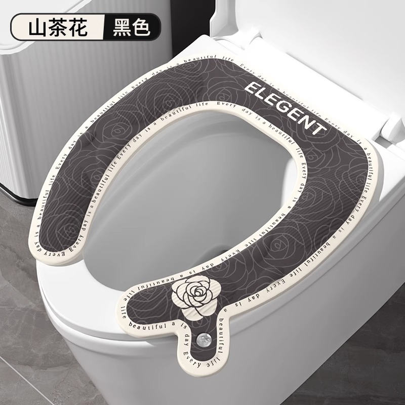 便座クッション、オールシーズン万能トイレ、家庭用防水トイレパッキン、2025年新作トイレマット粘着タイプ|undefined