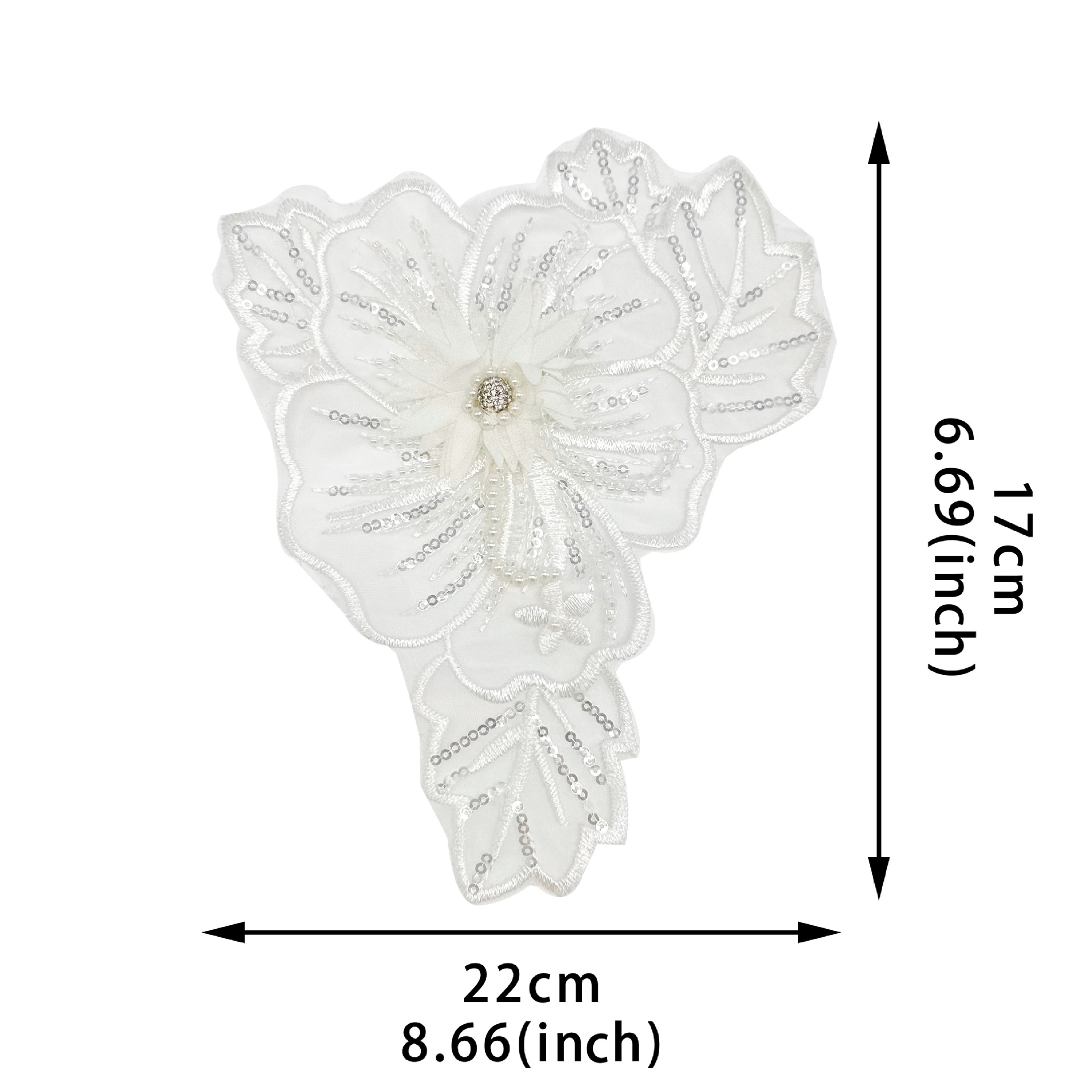 Mesh bordado sequela flor decal diy parche cosido a mano vestido de boda vestido zapatos sombreros decoración