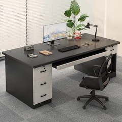 デスクトップパソコンデスク引き出し付きデスク寝室簡易机家庭用テーブルと椅子の組み合わせ