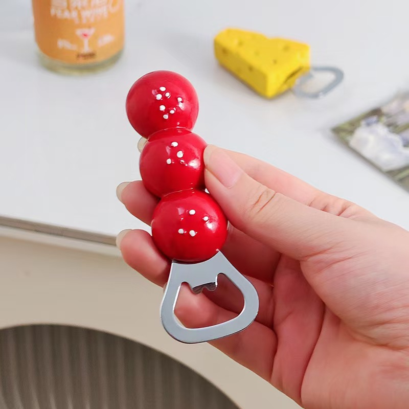 설탕에 절인 산사나무 자석 병따개 1개