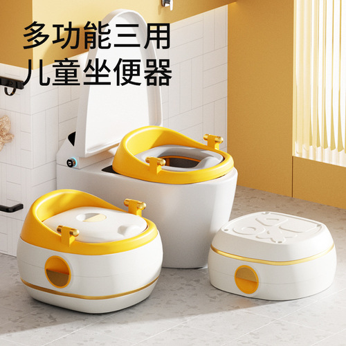 Three-in-one children's toilet, baby's multi-functional toilet seat, baby's three-purpose infant potty and foot stool