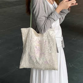 细肩带春夏极繁主义单肩包时装搭配单肩包工厂定制加工环保袋工厂