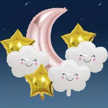 批发新款气球套餐月亮微信云朵星星气球生日派对装饰布置卡通气球