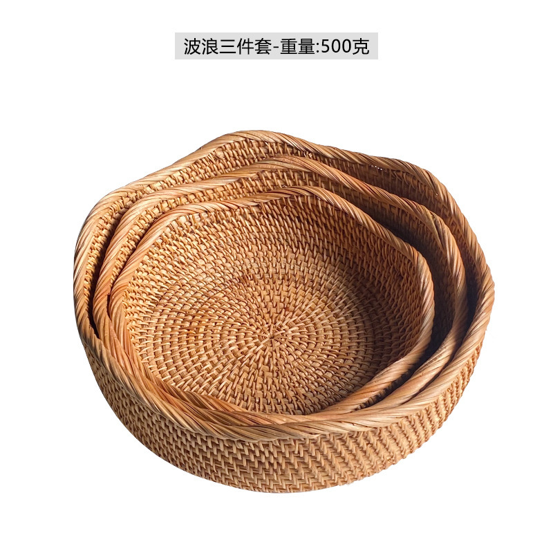 Cestas de frutas y verduras de caña personalizadas, cestas de pan, cestas de frutas secas, cestas de pasteles tejidas a mano, cestas de frutas, props de disparo