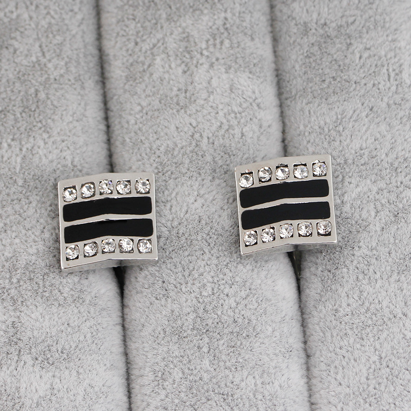 Kristall diamant legering manschettknappar för herrskjortor_voghion.com