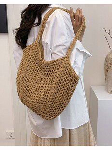(Cross-border trading), woven straw capacious universal beach shoulder bag one shoulder