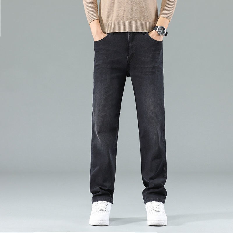 Otoño, primavera y otoño, pantalones jeans de moda para hombres, pantalones rectos largos, pantalones largos casuales para hombres, otoño y invierno