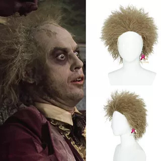 Beauty Silk Hair Beetle Juice Demon Master Explosive Curly Short Curly Hair Halloween Cosplay Anime Wig