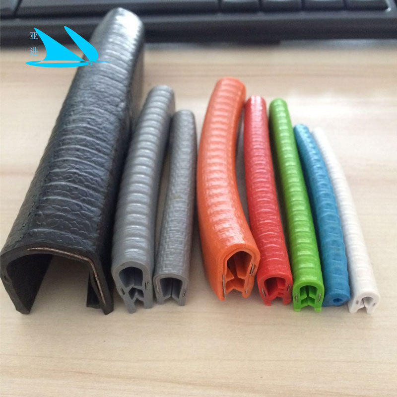 U型钣金胶条骨架密封条机械机柜装饰防撞条钢片复合密封条