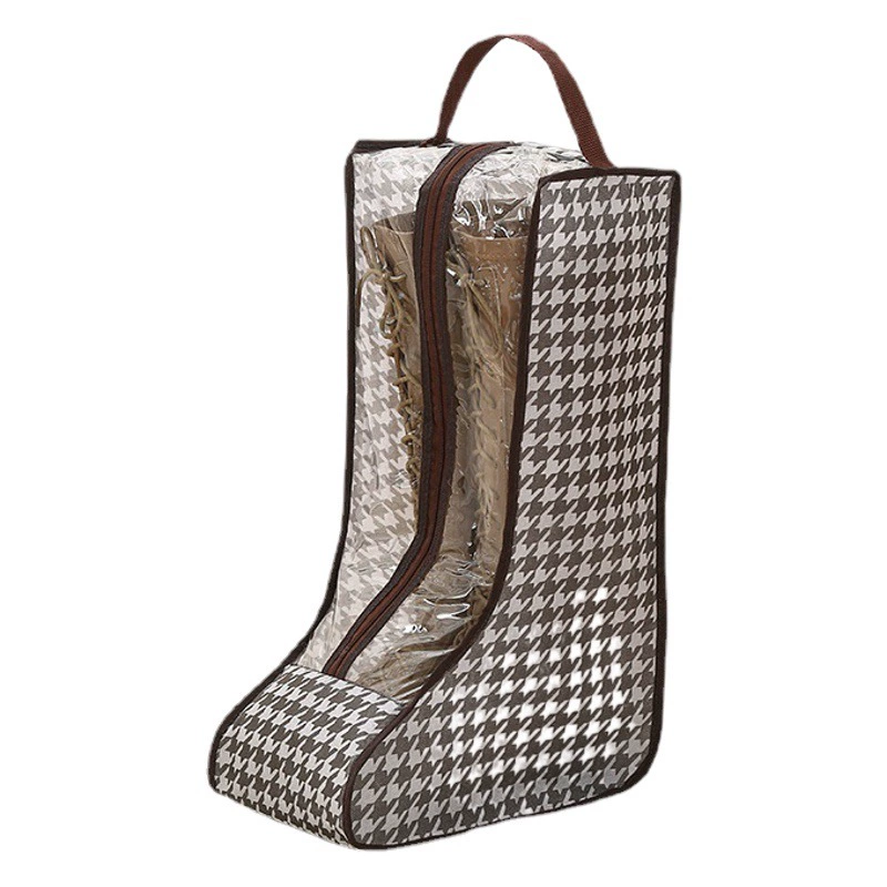 Мешок для пыли для обуви с узором «гусиные лапки», многофункциональная сумка, прозрачная влагостойкая сумка для обуви, сапоги, длинные сапоги, короткие сапоги, защитная сумка