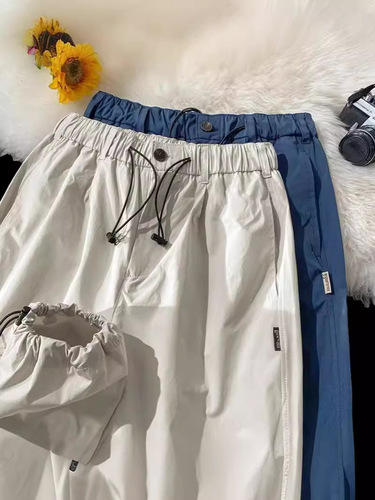 Spring and Autumn Fleece Pants, Casual Trousers, Workwear Long Pants, American-style High-Street Instagram-inspired Straight-leg Pants for Men – Trendy Design