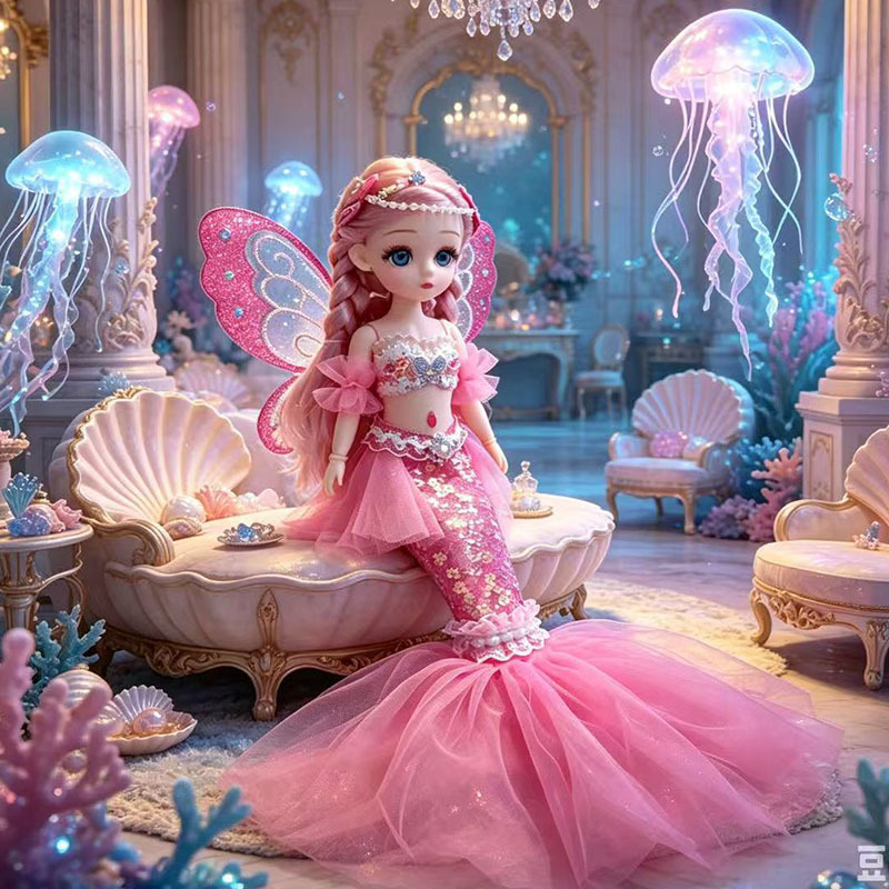 Dreamy Ba 30cm Winged Mermaid Princess Doll Mermaid Doll Gift Box Packaging Girls' Toy Gift Dreamy Ba 30cm Winged Mermaid Princess Doll Mermaid Doll Gift Box Packaging Girls' Toy Gift