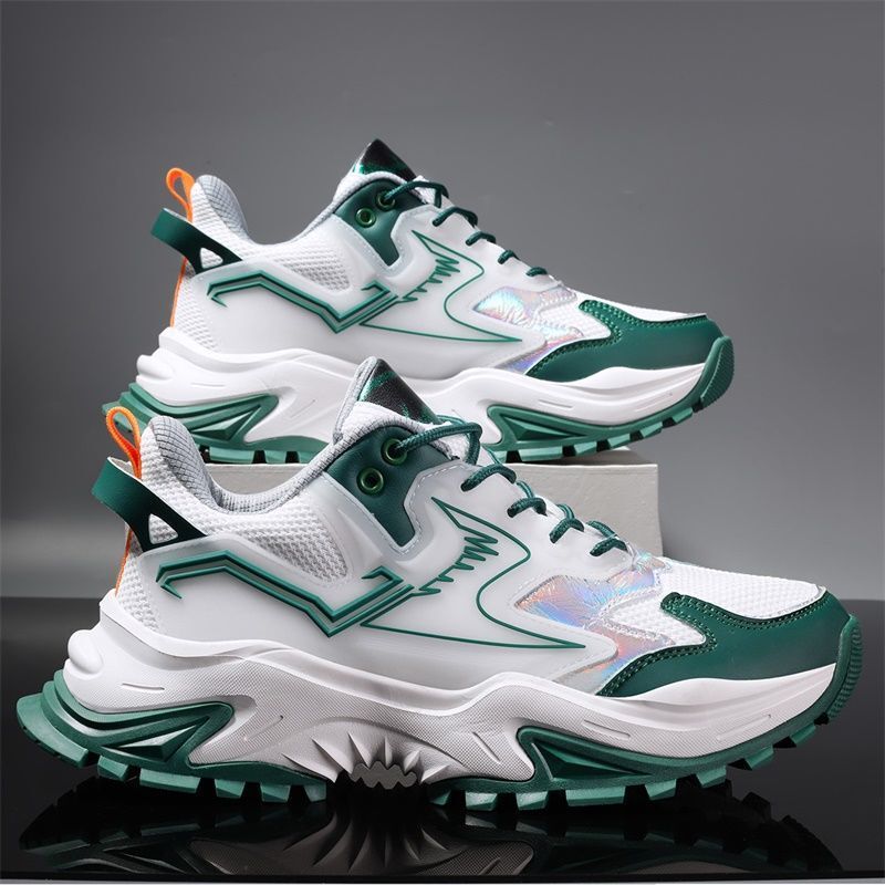 2024 Spring and Autumn New Sports Shoes Men's Dad's Shoes Plaid Breathable Running Shoes Korean Style Versatile Casual Shoes Trendy Shoes 2024 Spring and Autumn New Sports Shoes Men's Dad's Shoes Plaid Breathable Running Shoes Korean Style Versatile Casual Shoes Trendy Shoes