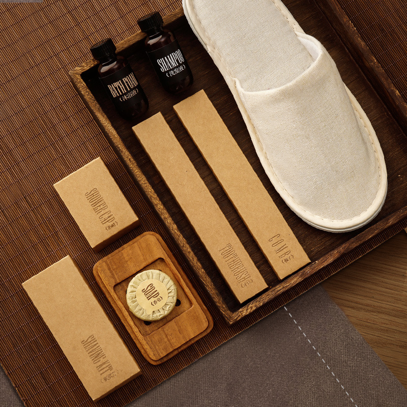 High-end hotel homestay disposable supplies full set of hotel travel special toothbrush dental equipment with slippers wash set