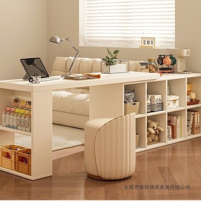 Corner desk for students, home writing desk, corner office desk, L-shaped desk with bookshelf, integrated desk for bedroom, computer desk
