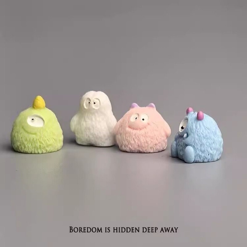 Healing Small Monster Micro Landscape Decorations Cute Healing Computer Desktop Japanese Work Desk Small Ornaments