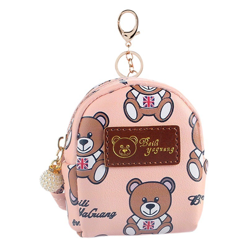 Портмоне женское в стиле ins Южная Корея милый мультфильм Креативный медведь на молнии монета брелок для карт кошелек кулон