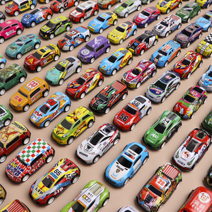 Alloy back 6.8cm children's car toys metal drop-resistant mini graffiti model manufacturers gift wholesale