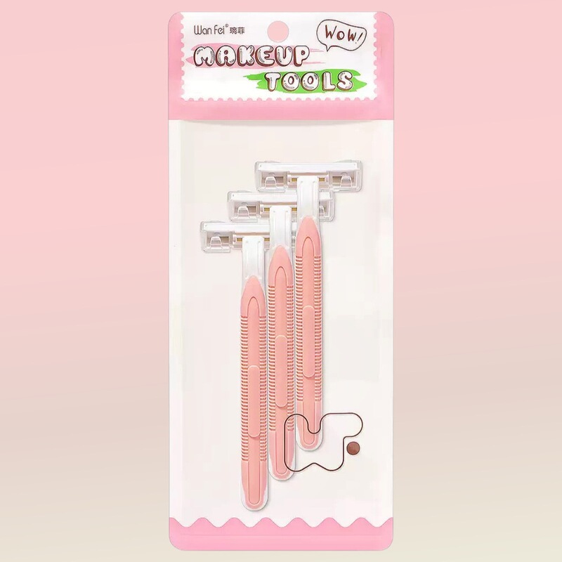 Wanfei women's special three-piece shaving set for removing fine body hair, private parts, leg hair, and facial hair, manual and portable