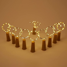 3功能许愿摆地摊七彩灯电池盒小闪灯铜线装饰灯瓶塞灯led发光灯串