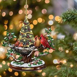 Navidad de venta transfronteriza diseño de colgante acrílico 2D decoración del espejo retrovisor del automóvil colgante decoración del árbol de Navidad image 10