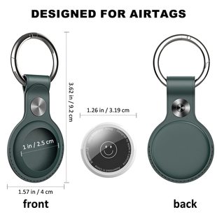 Suitable for Apple Airtag Case Keychain Leather Case Apple Positioning Anti-Lost Device Airtag Pu Leather Protective Case
