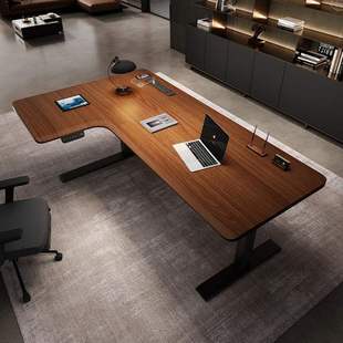 Electric Adjustable Table Legs Solid Wood L-Shaped Corner E-Sports Computer Table Bracket Home Study Desk Desk
