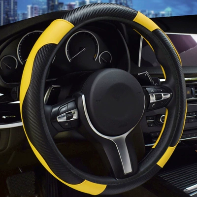 Steering wheel cover — Car Steering Wheel Cover, Elastic, No - yellow-38cm