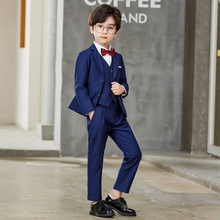儿童西装套装秋冬新款英伦风花童生日礼服男童钢琴主持活动演出服