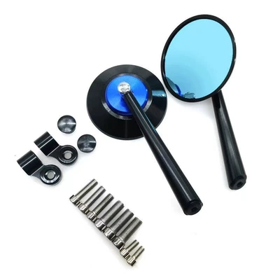 Yamaha Sports Car Reflector – Motorcycle rearview mirror - round-rearview-mirror-black-blue