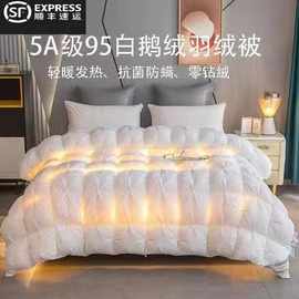 羽绒被95白鹅绒冬被五星级酒店全棉羽毛丝被加厚保暖冬季被芯厂家