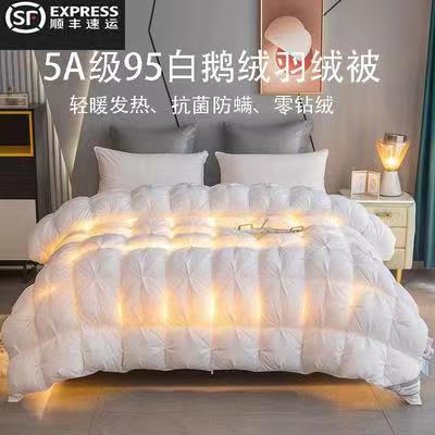 Down Quilt White Duck and Goose down Winter Quilt Five-Star Hotel All-Cotton Feather Silk Quilt Thickened Warm Winter Quilt Core Manufacturer