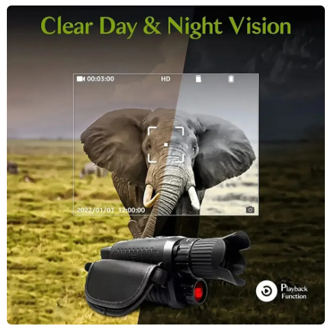 跨境夜视仪一件代发全黑红外夜视拍照录像昼夜两用单筒望远镜