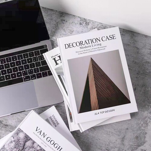 Elegant, Affordable, and Visually Striking Black, White, and Gray Flip-Page Realistic Book Models—Perfect for Sample Room Decorations, Display Pieces, or Prop Books