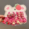 Cream strawberry, set, 10 pieces