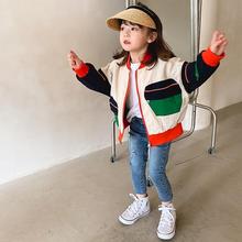 女童初秋外套2025新款春秋装洋气韩版女孩儿童时髦秋款工装夹克潮