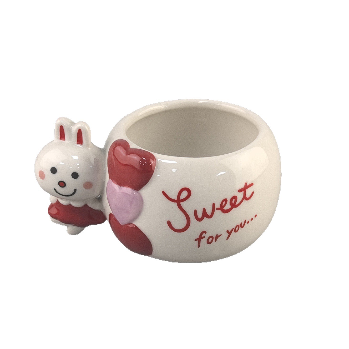 Regalo de graduación de alto valor facial lindo conejo mango mini marca taza de personalidad creativa casera taza de pareja
