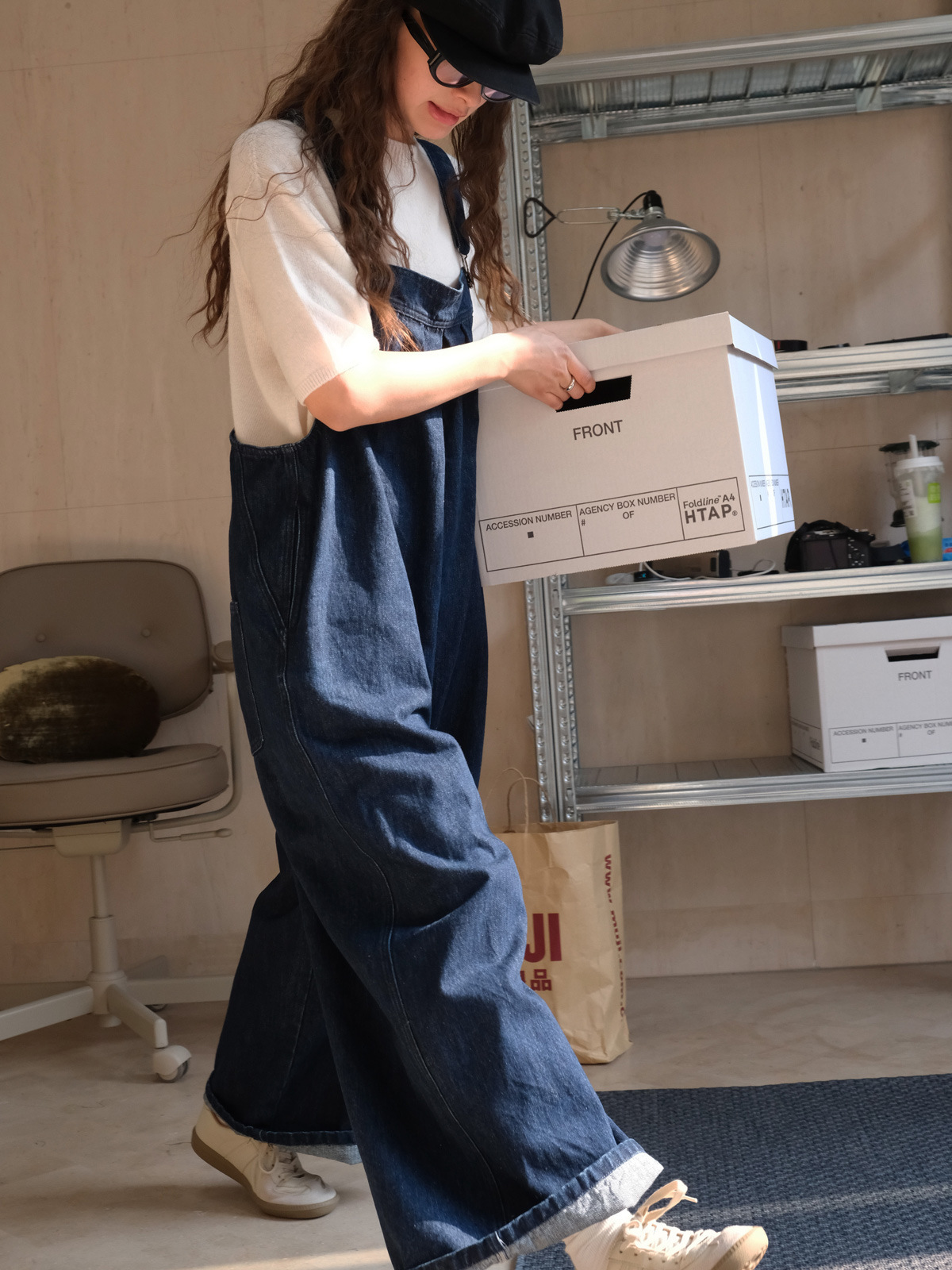 Autumn New Style Japanese Art Retro Wide-Leg Denim Overalls for Women - Loose Fit, Slimming, Comfortable and Casual Long Pants