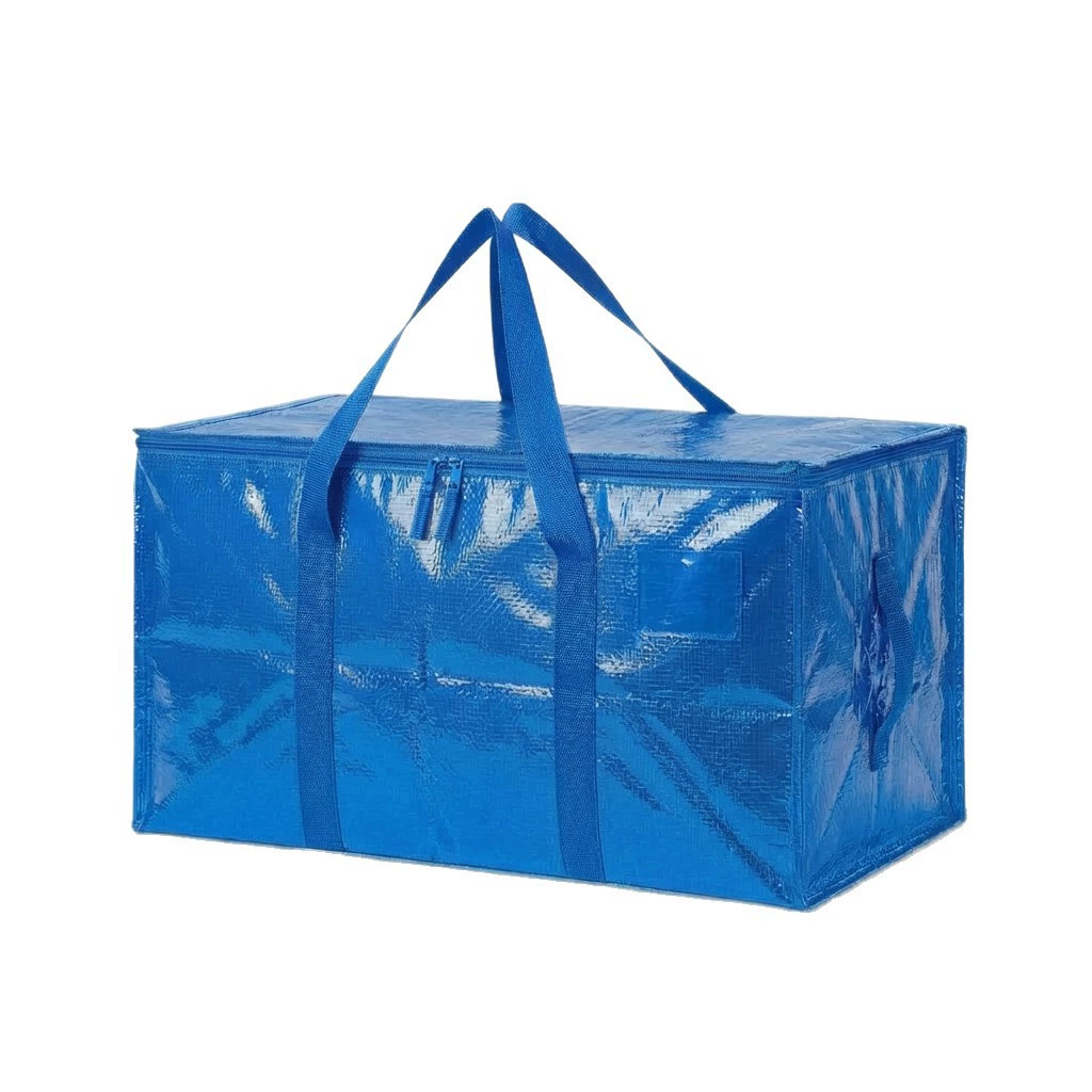 PP a prueba de agua grueso movimiento de gran capacidad 90L bolsa de almacenamiento PE edredón embalaje bolsa de almacenamiento para artículos de almacenamiento domésticos