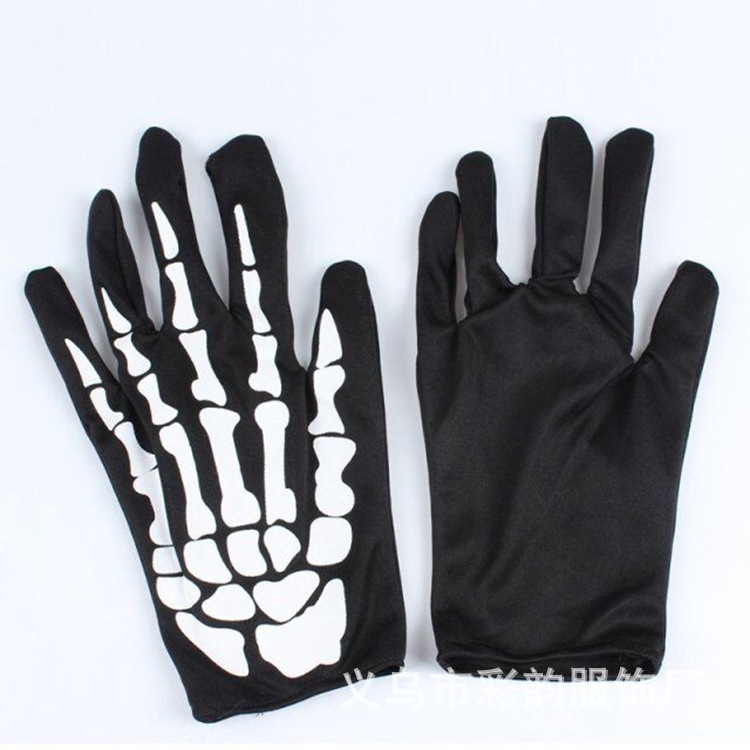 Guantes de esqueleto de Halloween guantes de esqueleto de Pascua baile de maquillaje noche de terror fantasma garra fantasma mano fantasma guantes de hombre